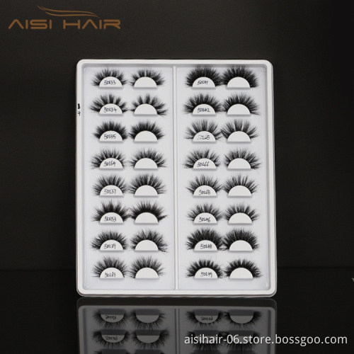 Wholesale 100% Real Mink Fur Mink Eyelashes Vendor 3D 5D Mink 25 mm False Lashes With Customized Packaging